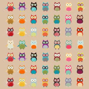 26552072-Cute-Colorful-Owl-Pattern-Vector-Background-Stock-Vector-owl-white-black